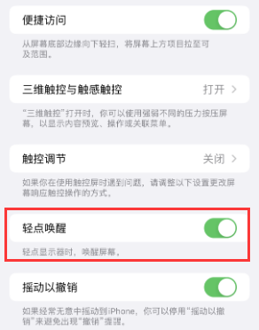 尉犁苹果授权维修站分享iPhone轻点无法唤醒怎么办 