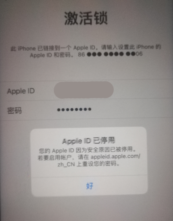 尉犁苹果手机维修分享iPhone 12 出现提示“Apple ID 已停用”怎么办 